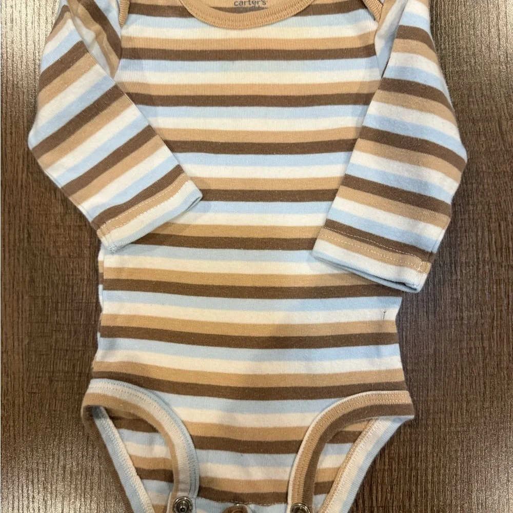 Carter's Gray, White, and Brown Kids Footies Set - Picture 3 of 6